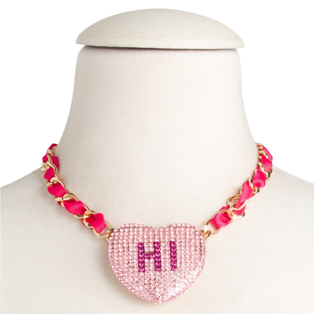 BETSEY JOHNSON Crystal Hi Sweetheart Necklace